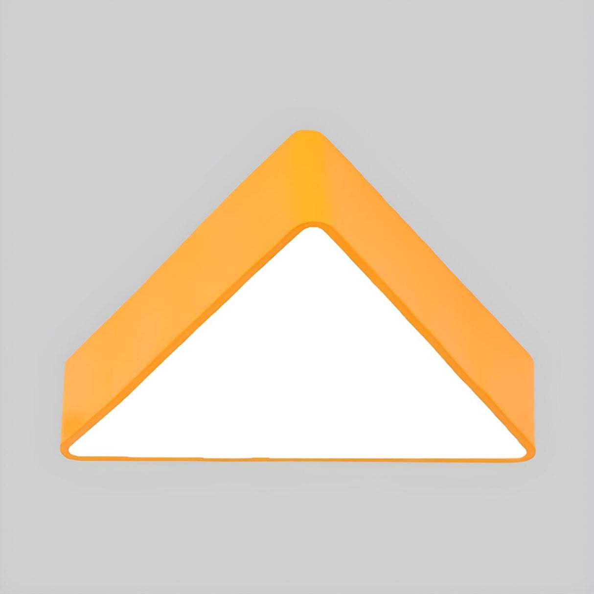 Minimalist Red Triangle LED Flush Mount Ceiling Light Image - 8