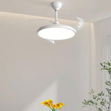 Minimalist Remote Control White Ceiling Fan with Light Image - 4