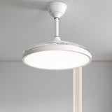 Minimalist Remote Control White Ceiling Fan with Light Image - 5