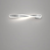 Minimalist Rotating Wave Metal LED Vanity Wall Light  Image - 10