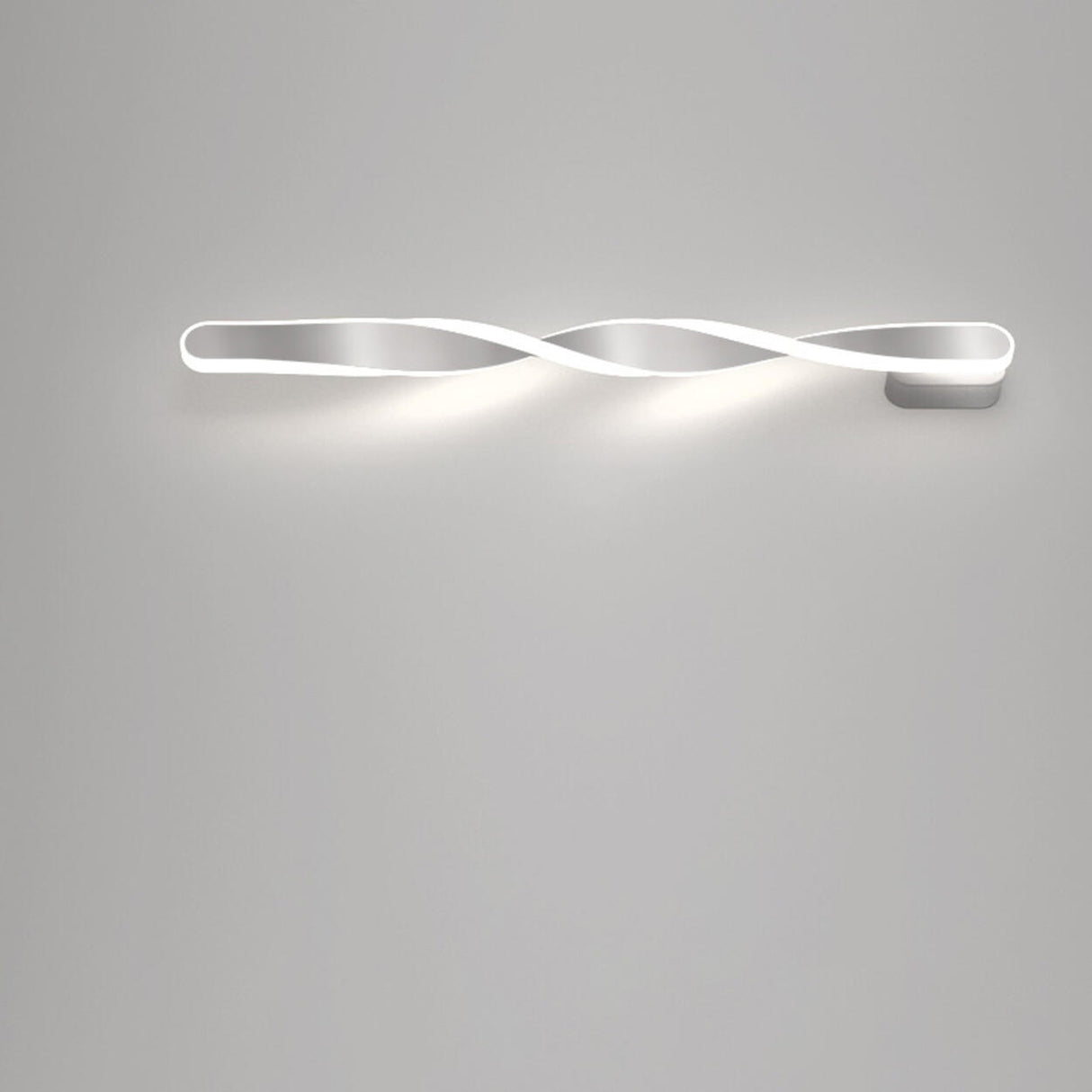 Minimalist Rotating Wave Metal LED Vanity Wall Light  Image - 11