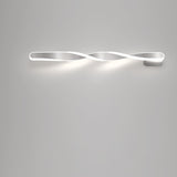 Minimalist Rotating Wave Metal LED Vanity Wall Light  Image - 11