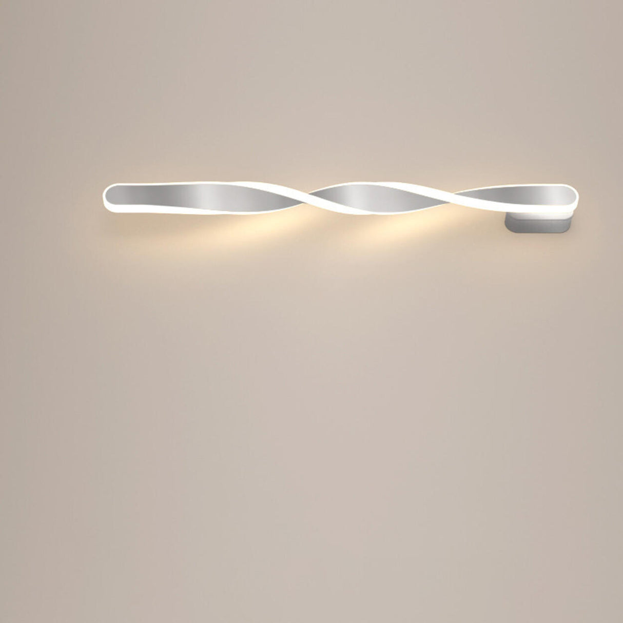 Minimalist Rotating Wave Metal LED Vanity Wall Light  Image - 15