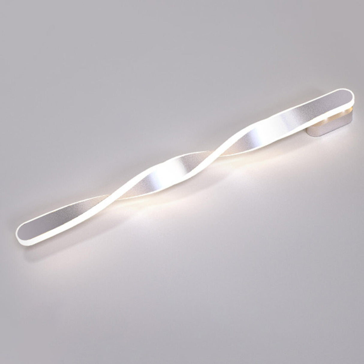 Minimalist Rotating Wave Metal LED Vanity Wall Light  Image - 16