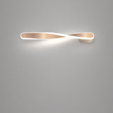 Minimalist Rotating Wave Metal LED Vanity Wall Light  Image - 2