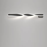 Minimalist Rotating Wave Metal LED Vanity Wall Light  Image - 20