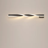 Minimalist Rotating Wave Metal LED Vanity Wall Light  Image - 24