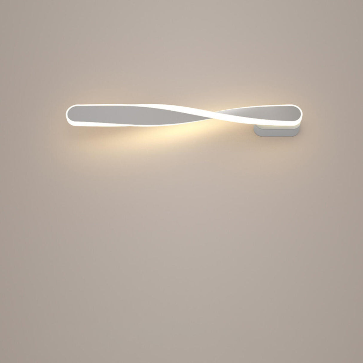 Minimalist Rotating Wave Metal LED Vanity Wall Light  Image - 29