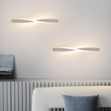 Minimalist Rotating Wave Metal LED Vanity Wall Light  Image - 3