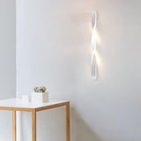 Minimalist Rotating Wave Metal LED Vanity Wall Light  Image - 30