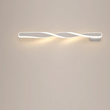 Minimalist Rotating Wave Metal LED Vanity Wall Light  Image - 31