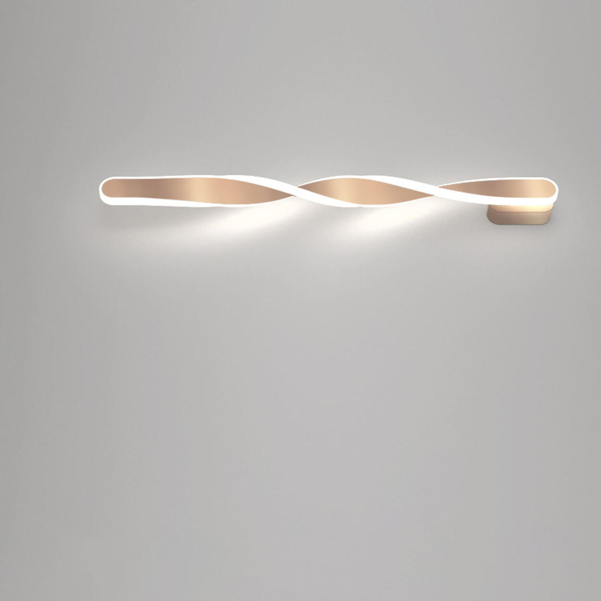 Minimalist Rotating Wave Metal LED Vanity Wall Light  Image - 4