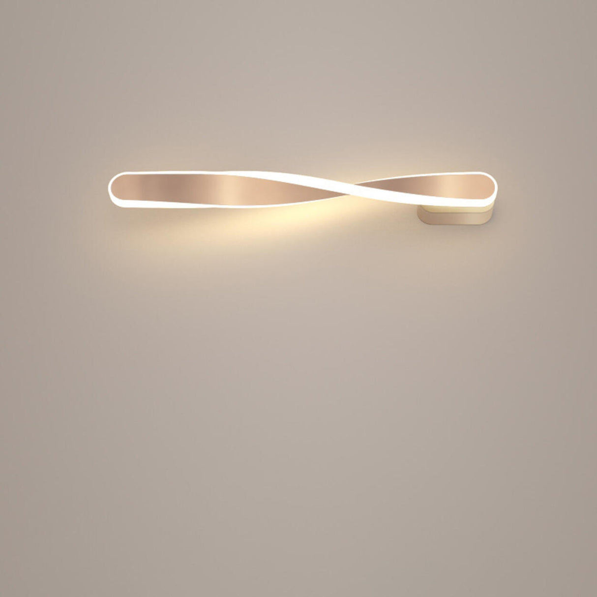 Minimalist Rotating Wave Metal LED Vanity Wall Light  Image - 5