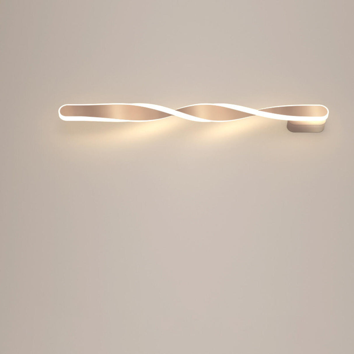 Minimalist Rotating Wave Metal LED Vanity Wall Light  Image - 8