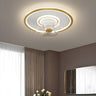 Minimalist Round 3-Blade Flush Ceiling Fan with Light Image - 1