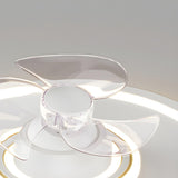 Minimalist Round 3-Blade Flush Ceiling Fan with Light Image - 10