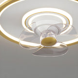 Minimalist Round 3-Blade Flush Ceiling Fan with Light Image - 11