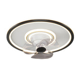 Minimalist Round 3-Blade Flush Ceiling Fan with Light Image - 5