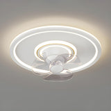 Minimalist Round 3-Blade Flush Ceiling Fan with Light Image - 8