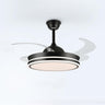 Minimalist Round 4 Blade Modern Ceiling Fan with Light Image - 7