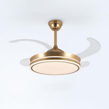 Minimalist Round 4 Blade Modern Ceiling Fan with Light Image - 8