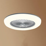 Minimalist Round Flush Bladeless Ceiling Fan with Light Image - 11