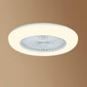 Minimalist Round Flush Bladeless Ceiling Fan with Light Image - 12