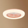 Minimalist Round Flush Bladeless Ceiling Fan with Light Image - 13