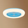 Minimalist Round Flush Bladeless Ceiling Fan with Light Image - 14