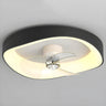 Minimalist Round Flush Modern Ceiling Fan with Light Image - 9