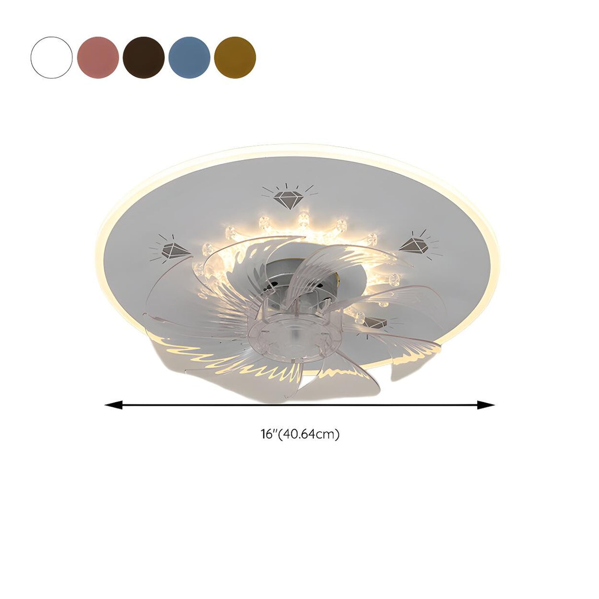 Minimalist Round Flush Mount Ceiling Fan with Light Image - 23