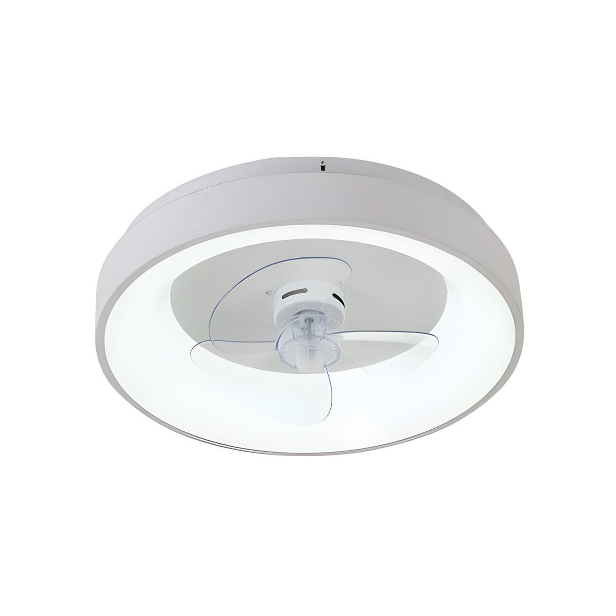 Minimalist Round Flush Remote Ceiling Fan with Light Image - 5