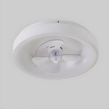 Minimalist Round Flush Remote Ceiling Fan with Light Image - 6