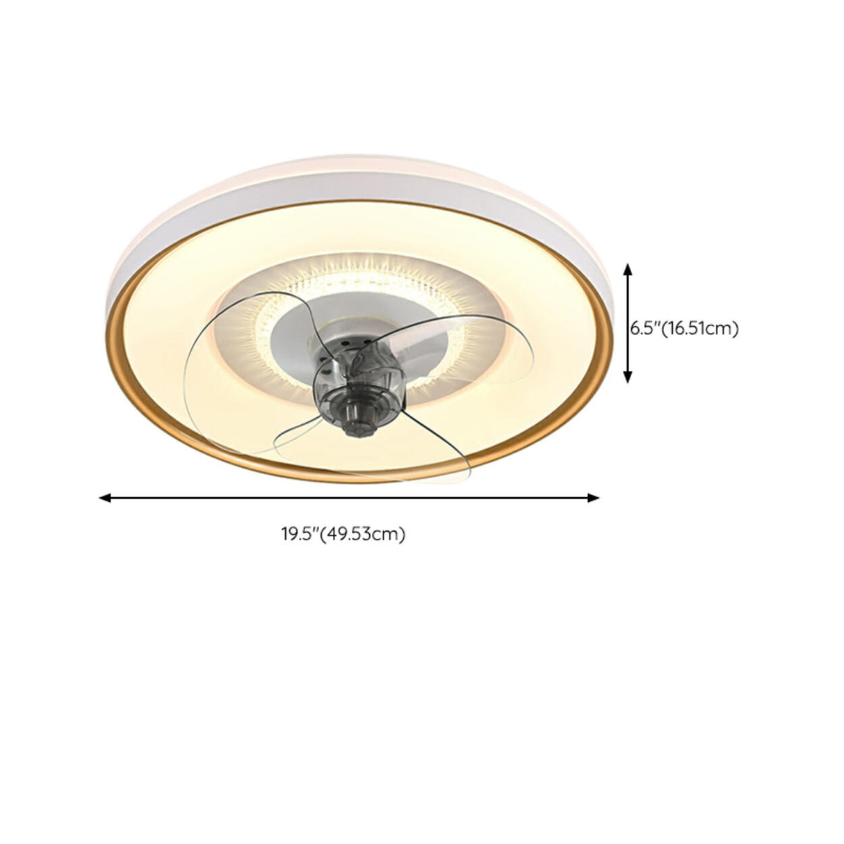 Minimalist Round Modern Ceiling Fan with LED Light Image - 17