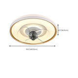 Minimalist Round Modern Ceiling Fan with LED Light Image - 17