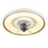 Minimalist Round Modern Ceiling Fan with LED Light Image - 5