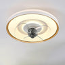 Minimalist Round Modern Ceiling Fan with LED Light Image - 6