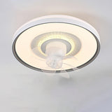 Minimalist Round Modern Ceiling Fan with LED Light Image - 8