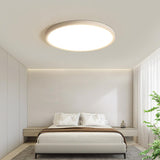 Minimalist Round White LED Flush Mount Light Image - 1