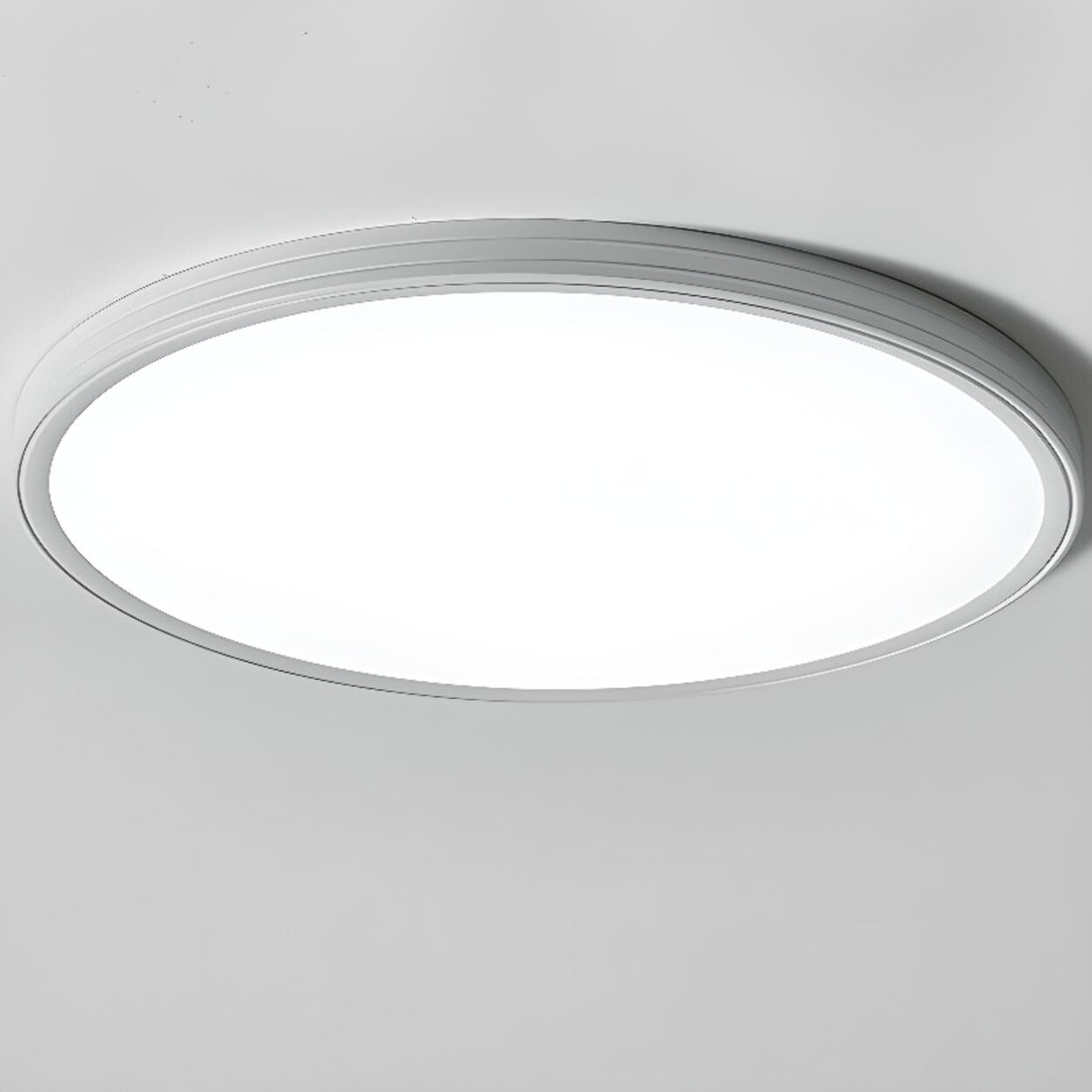 Minimalist Round White LED Flush Mount Light Image - 15