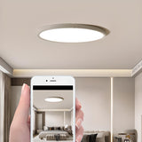 Minimalist Round White LED Flush Mount Light Image - 23