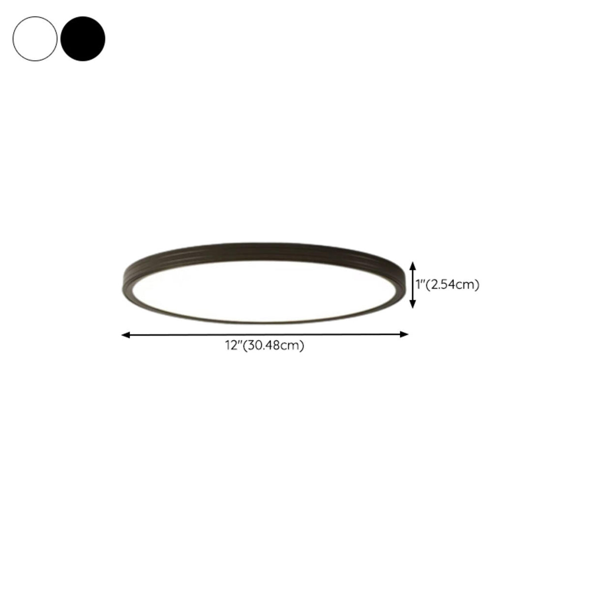 Minimalist Round White LED Flush Mount Light 