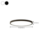 Minimalist Round White LED Flush Mount Light #size