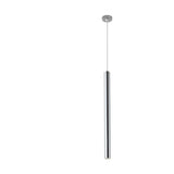 Minimalist Silver Cylinder Tube Kitchen Island Pendant Light Image - 11