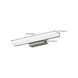 Minimalist Silver Rectangular Vanity Mirror Light Image - 13