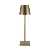 Minimalist Silver Square Base Metal Bedside Table Lamp Image - 11