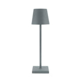 Minimalist Silver Square Base Metal Bedside Table Lamp Image - 8