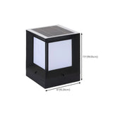 Minimalist Simple Cube Solar Outdoor Lantern Lamp Black Image - 18