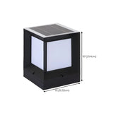 Minimalist Simple Cube Solar Outdoor Lantern Lamp Black Image - 19