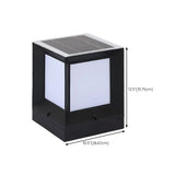 Minimalist Simple Cube Solar Outdoor Lantern Lamp Black Image - 20